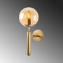 Opviq King - 11459 Lámpara de pared dorada con tapa de cristal